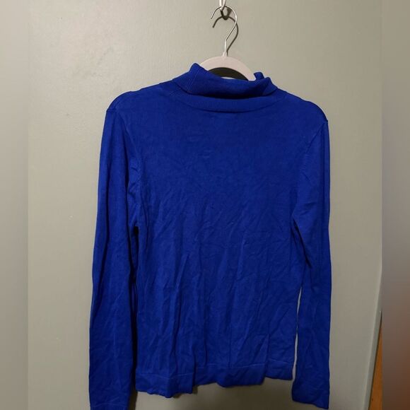 Worthington Turtleneck Long Sleeve Sweater Royal Blue Size Large - Picture 5 of 7